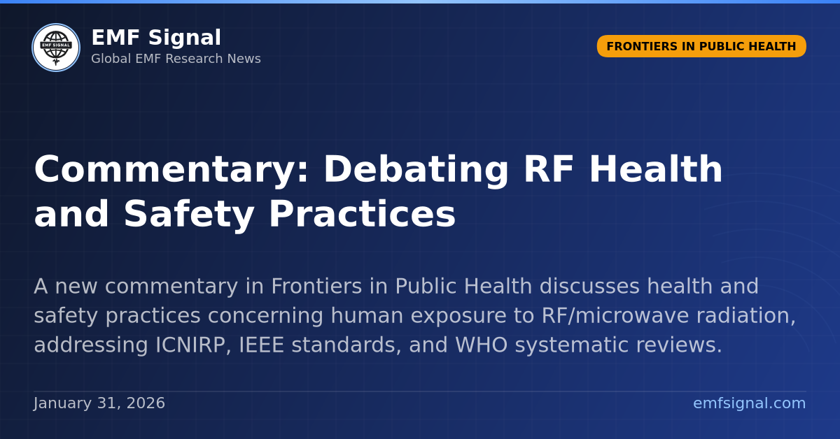 Commentary Position Protection Commentary: Debating RF Health and Safety Practices - EMF Signal