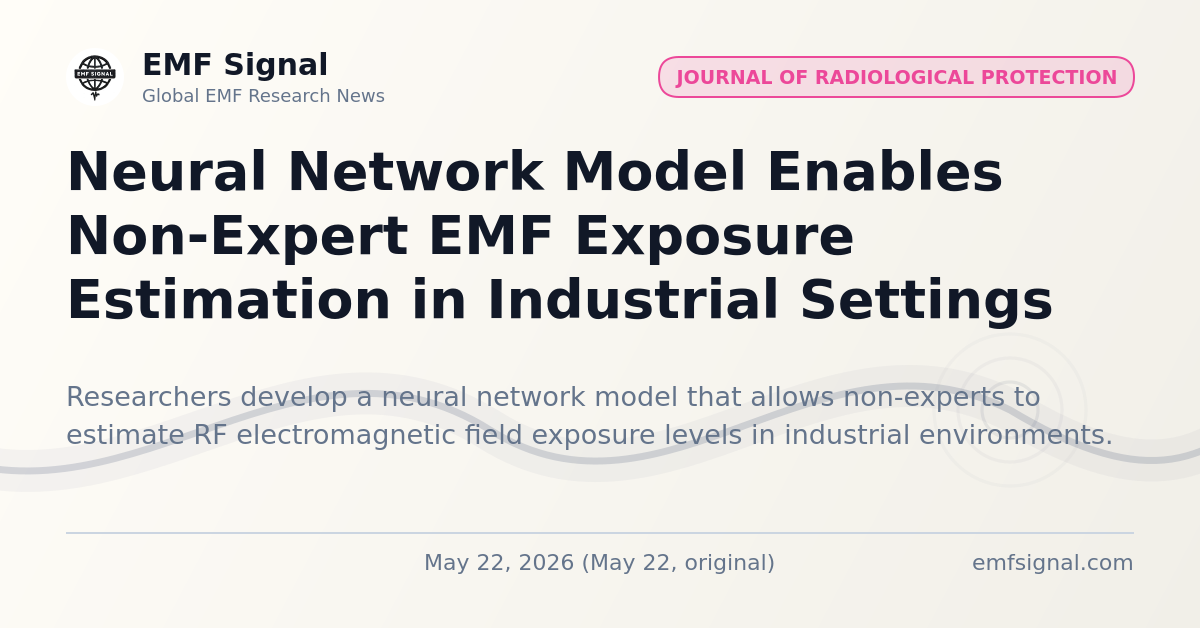 Neural Network Model Enables Non-Expert EMF Exposure Estimation in ...